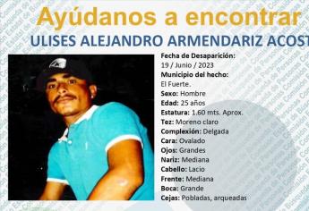 Joven desaparece en El Fuerte; fue visto por última vez en Mahome, El Fuerte