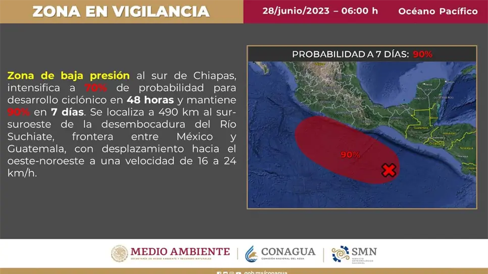 De momento no parece ser que el ciclón llegue a Sinaloa. FOTO: Cortesía