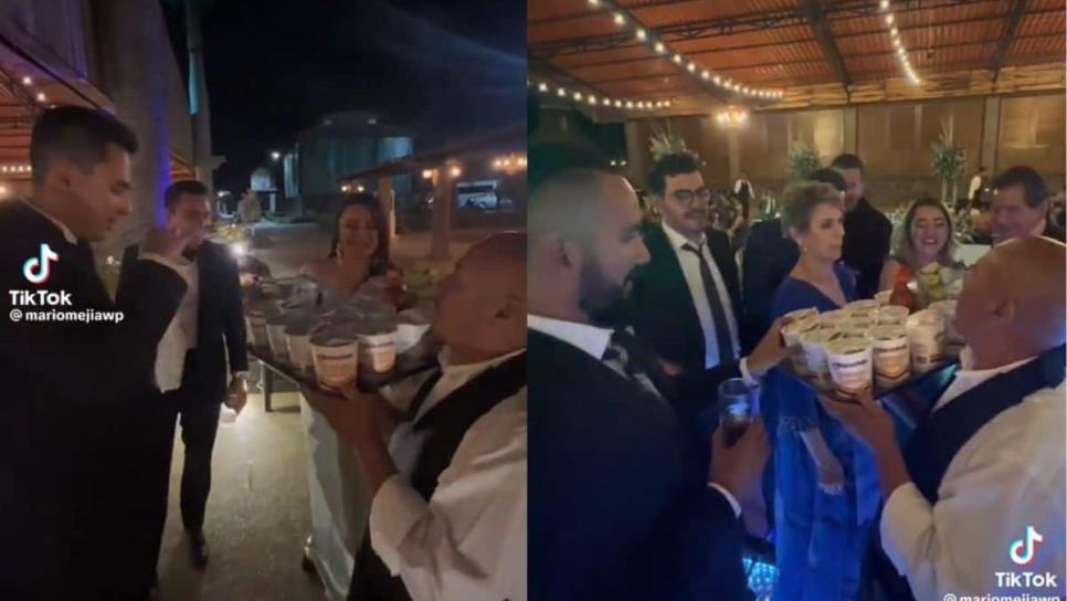 Se casan y les dan sopa maruchan a los invitados de su boda|VIDEO