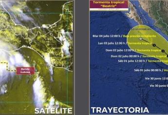 Prevén que tormenta tropical «Beatriz» ocasione chubascos y calor en Sinaloa