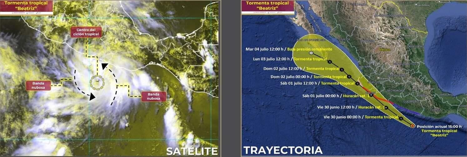 Prevén que tormenta tropical «Beatriz» ocasione chubascos y calor en Sinaloa