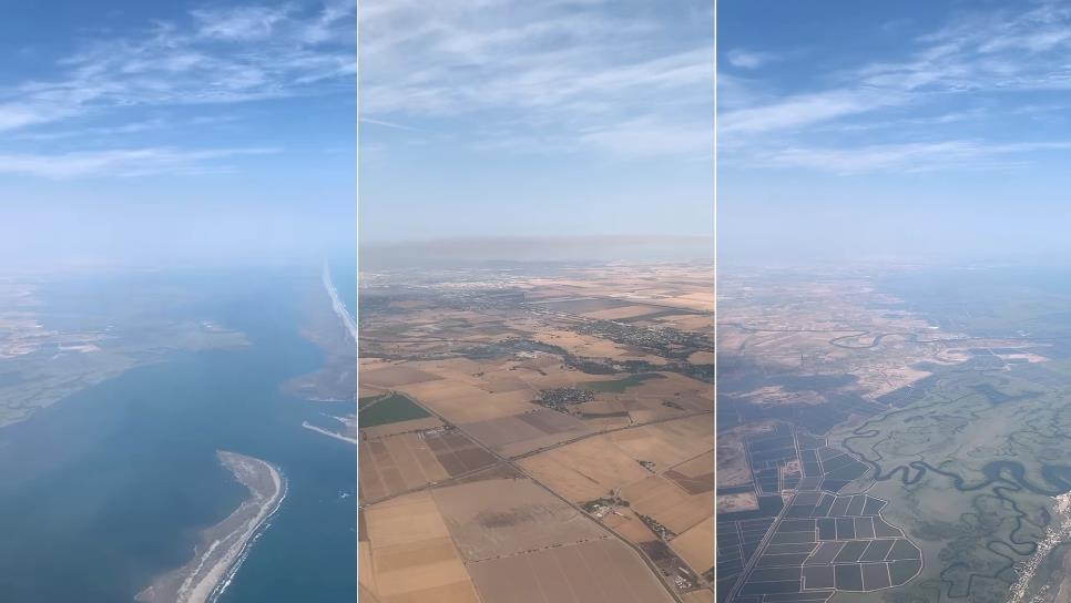 Así se ve Sinaloa desde un avión antes de aterrizar | VIDEO