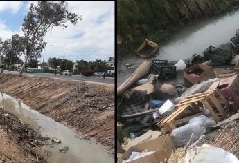 Van 150 detenidos por tirar basura en drenes y canales en Los Mochis