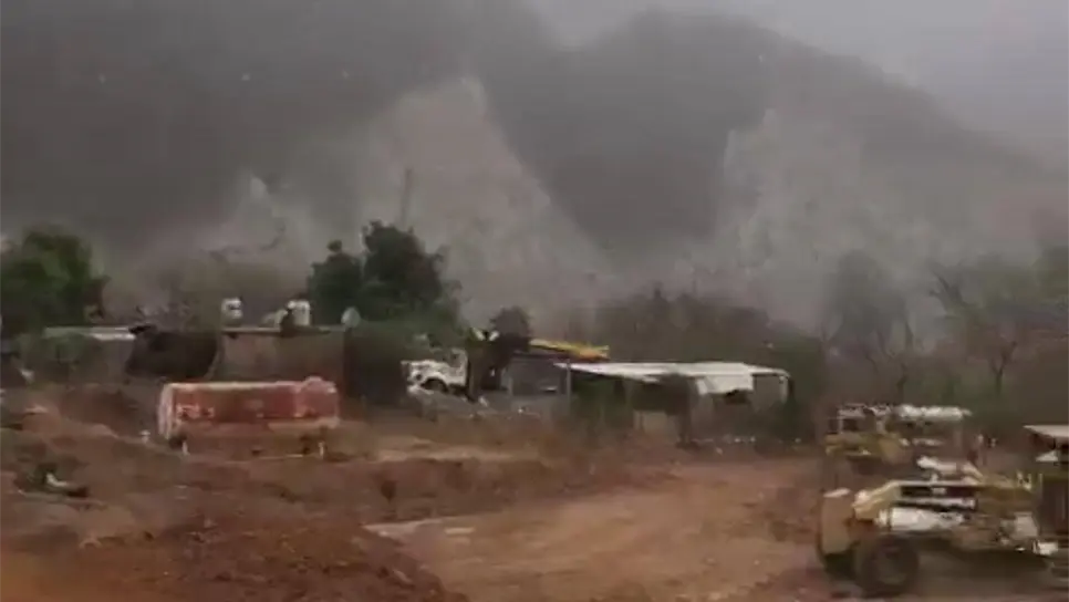 Los estragos del Huracán «Beatriz» aparecen en Sinaloa. FOTO: Captura de video