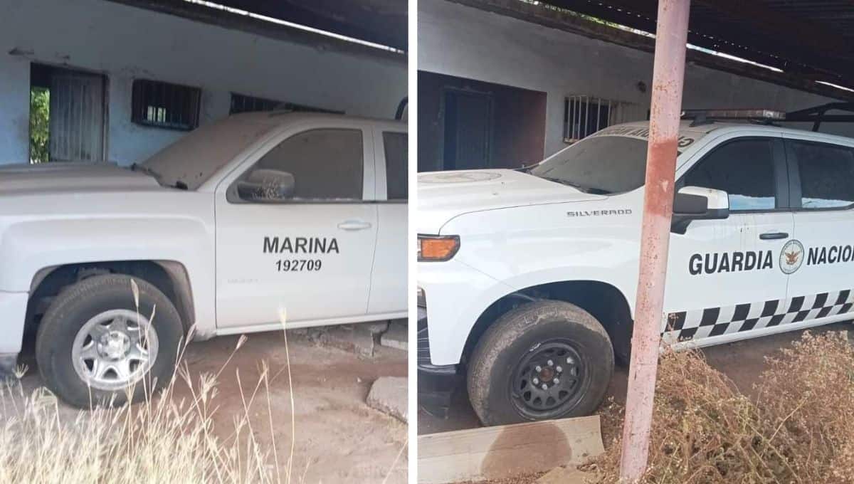 Las Patrullas clonadas aseguradas en el domicilio de El Tamarindo.