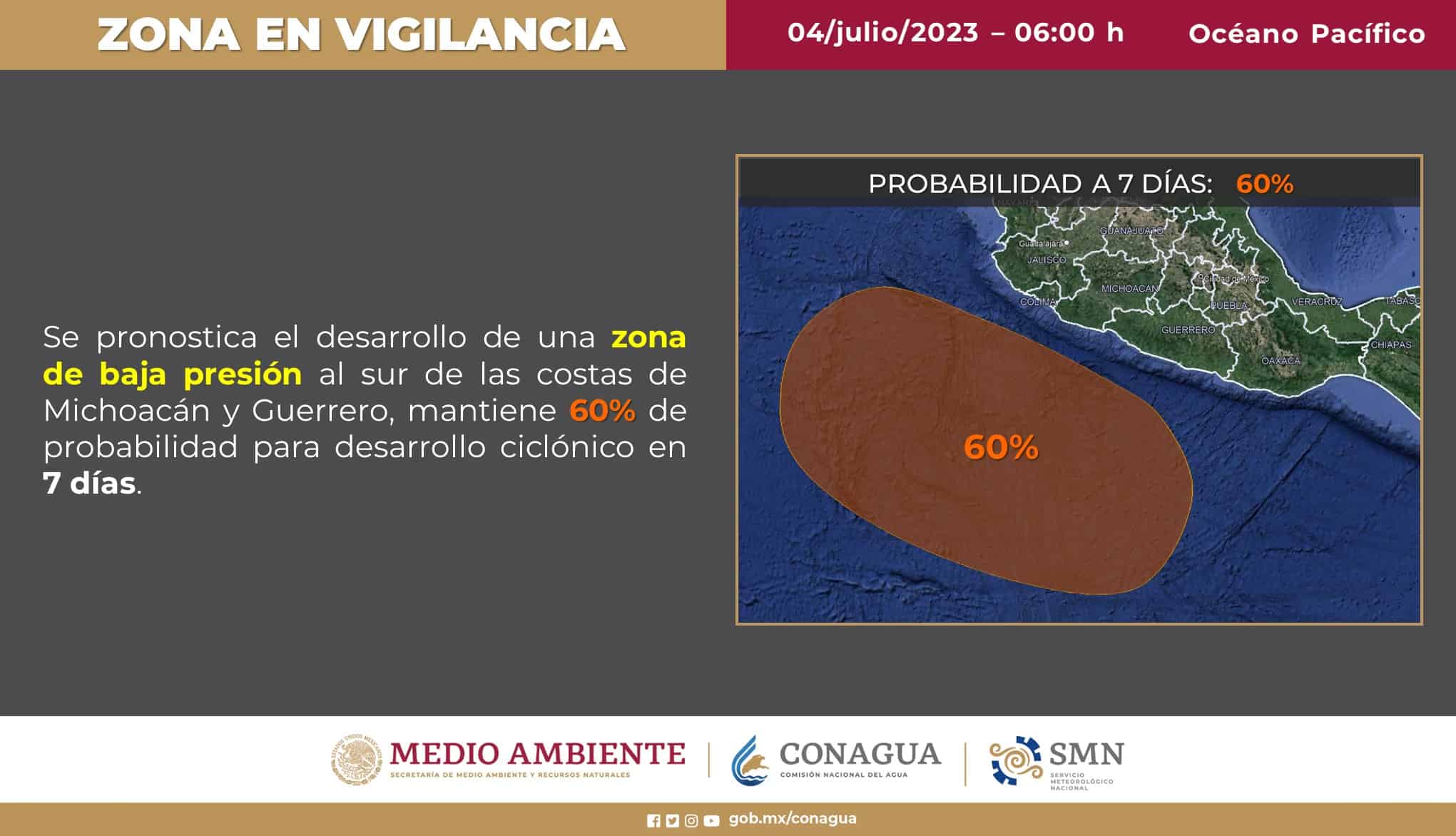 Este puede ser el tercer ciclón en pisar tierras mexicanas. FOTO: SMN