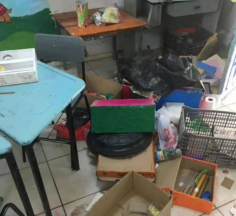 Ya es la tercera vez que entran a robar esta escuela. FOTO: Cortesía
