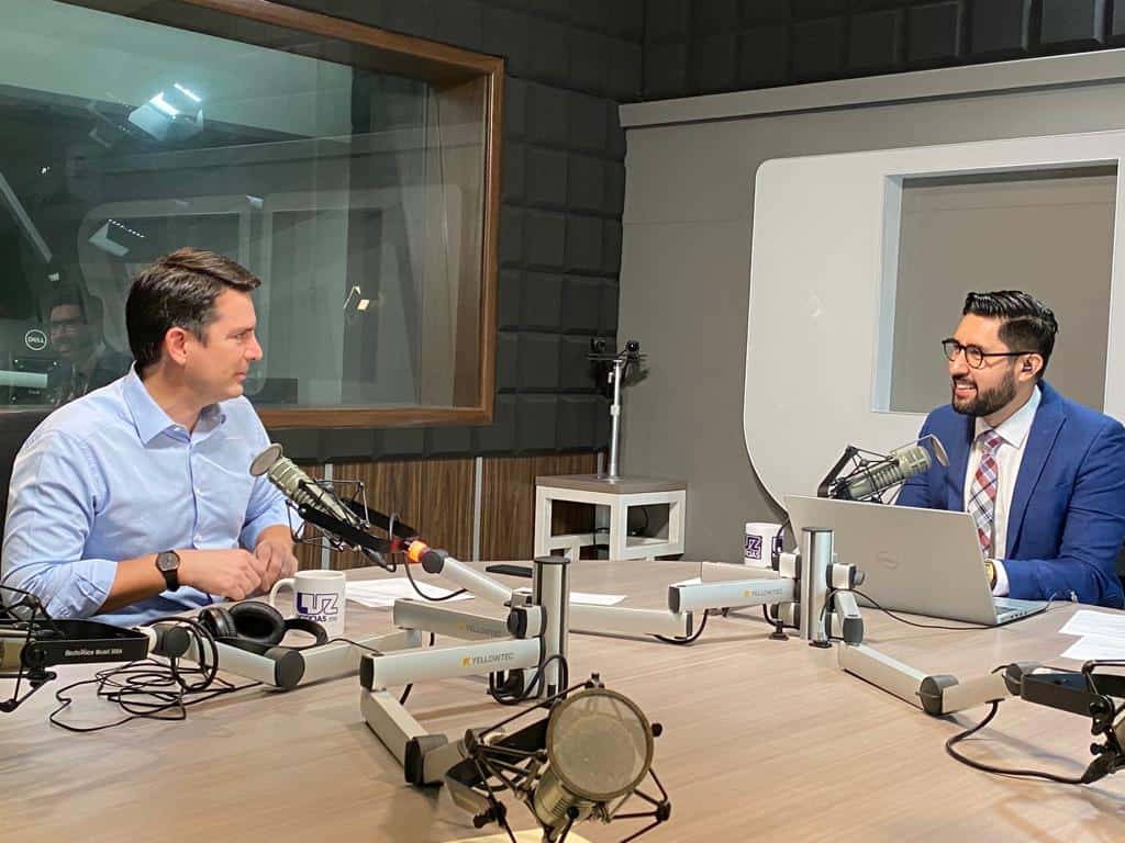 El Secretario de Economía estuvo en el estudio de Luz Noticias esta mañana. FOTO: Eduardo Bórquez.