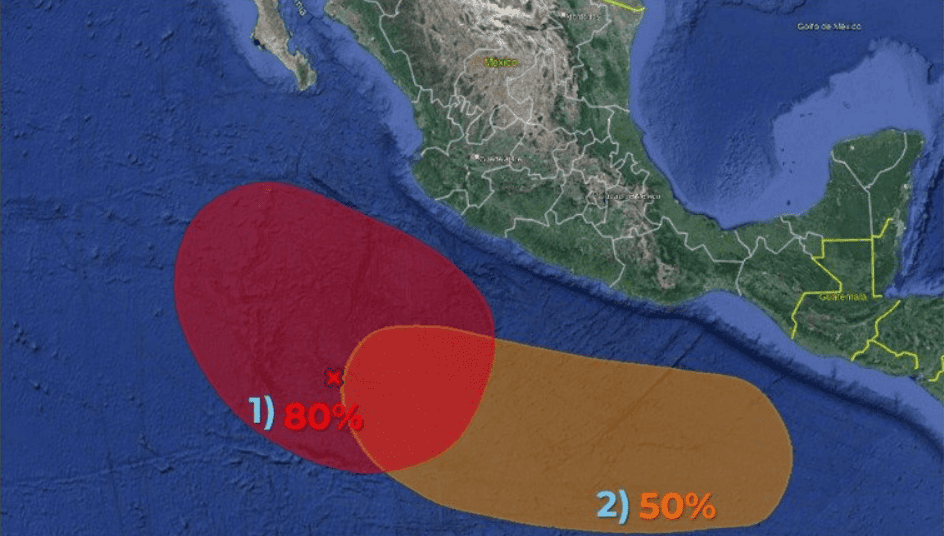 Ambos fenómenos meteorológicos están en desarrollo. FOTO: Twitter @conagua_clima