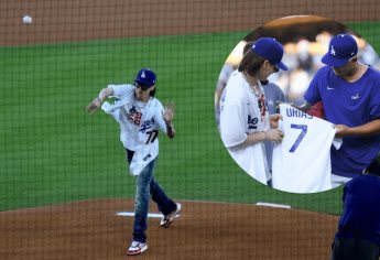 Así fue el encuentro entre «Peso Pluma» y Julio Urías con los Dodgers