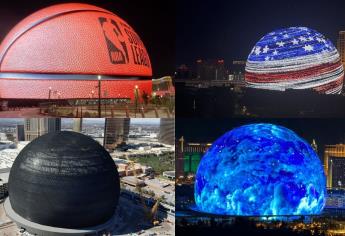 La pantalla esférica más grande del mundo que también es un edificio en Las Vegas