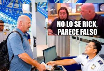 ¡No lo sé Rick, parece falso!, el conductor de «El Precio de la Historia» recibió una broma acerca de la autenticidad de su pasaporte