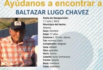 Piden ayuda para encontrar a Baltazar Lugo, extraviado en Los Mochis
