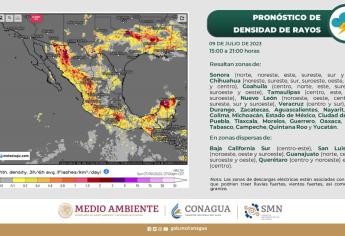 Se pronostican lluvias intensas para este domingo en Sinaloa