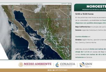 Se mantiene el pronóstico de lluvias fuertes en Sinaloa