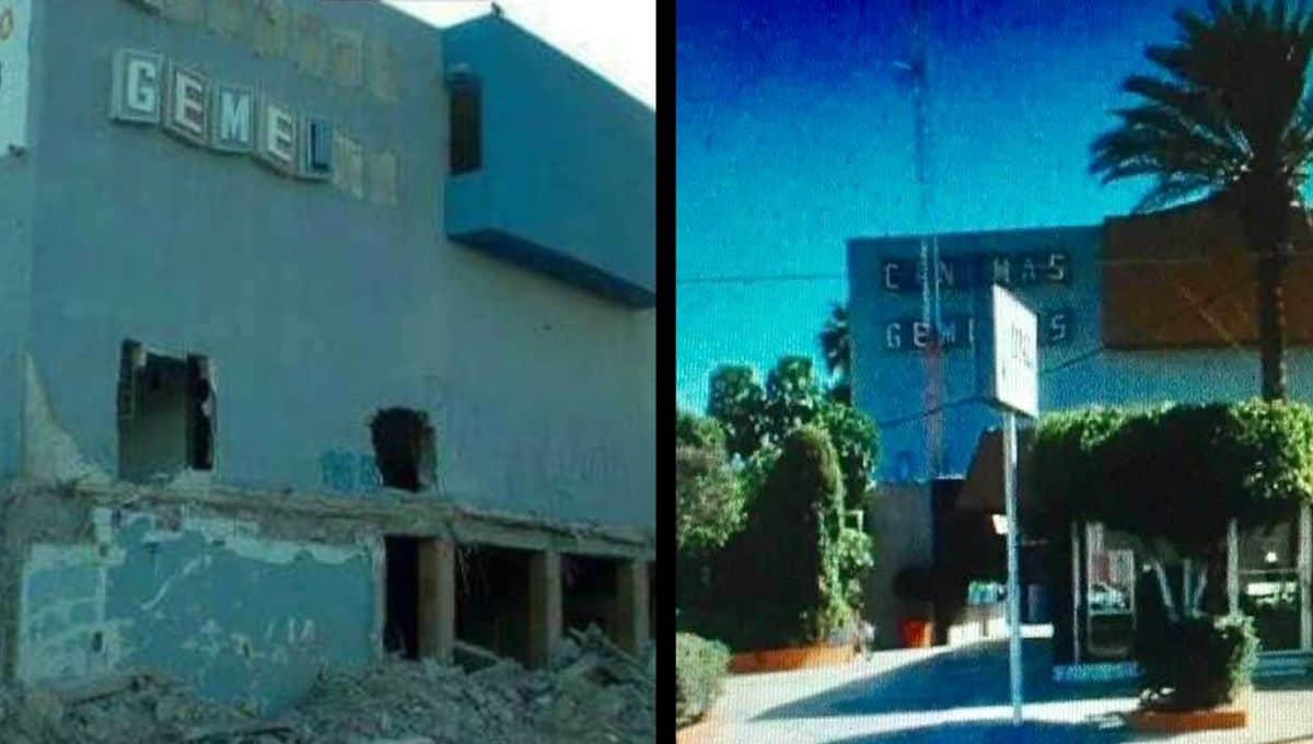 Todo un ícono de la ciudad de Los Mochis el Cinema Gemelos. FOTOS Mochis Retroactivo