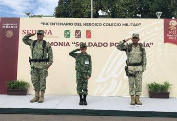 Hace 3 años Santiago fue diagnosticado con leucemia, hoy cumple su sueño de ser soldado por un día en Culiacán