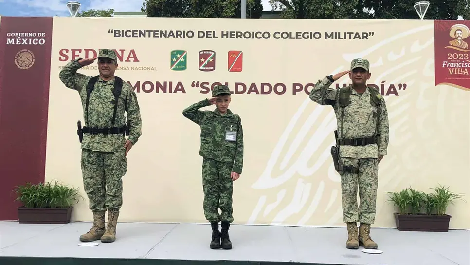 El pequeño fue recibido con honores en la Novena Zona Militar. FOTO: Luz Noticias