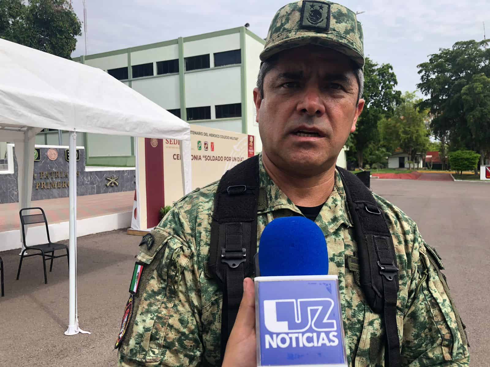 El Comandante de la Novena Zona Militar menciona que trabajan en conjunto con las autoridades estatales. FOTO: Luz Noticias
