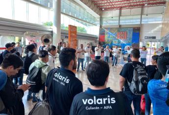 Volaris inaugura vuelo Culiacán- AIFA, la lluvia bautiza el avión