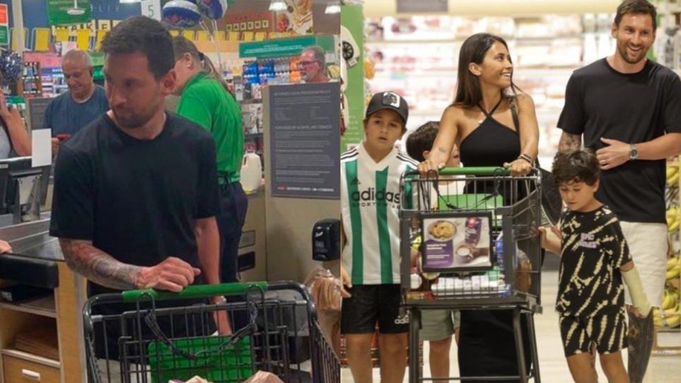 ¡Como en Ley! Captan a Lionel Messi en un supermercado de Miami