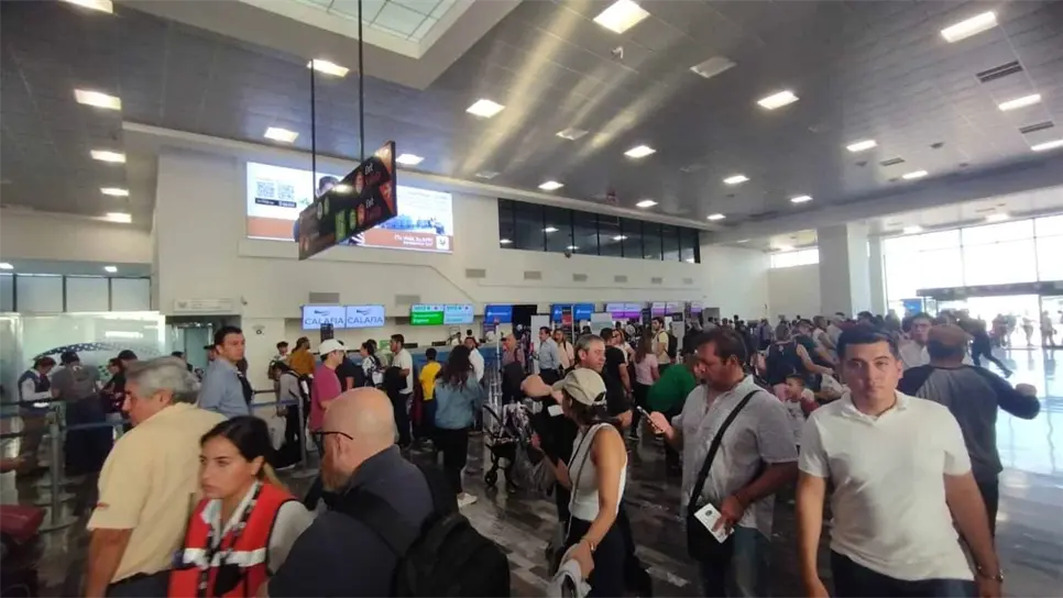 Aire acondicionado de Aeropuerto de Los Mochis no rinde por altas temperaturas. FOTO: Luz Noticias
