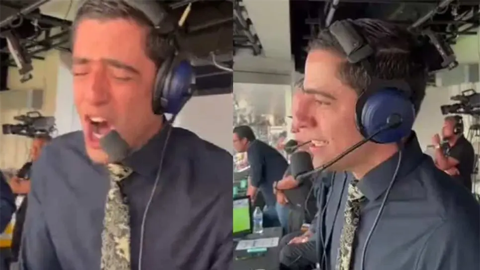 El cronista no pudo con la emoción y soltó el llanto. FOTO: Luz Noticias