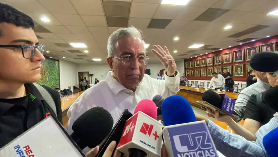 El mandatario estatal aseguró que el cateo a Rectoría de la UAS no fue orden de su gobierno. FOTO: Luz Noticias