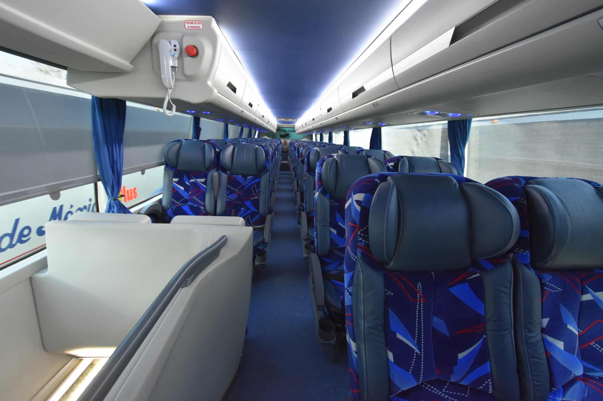 Así el interior de los autobuses doble piso de Omnibus de México. FOTOS: Facebook