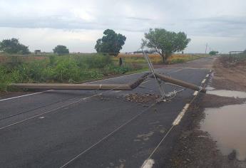 Tormenta de formación rápida deja sin luz a colonias y comunidades en el norte de Sinaloa