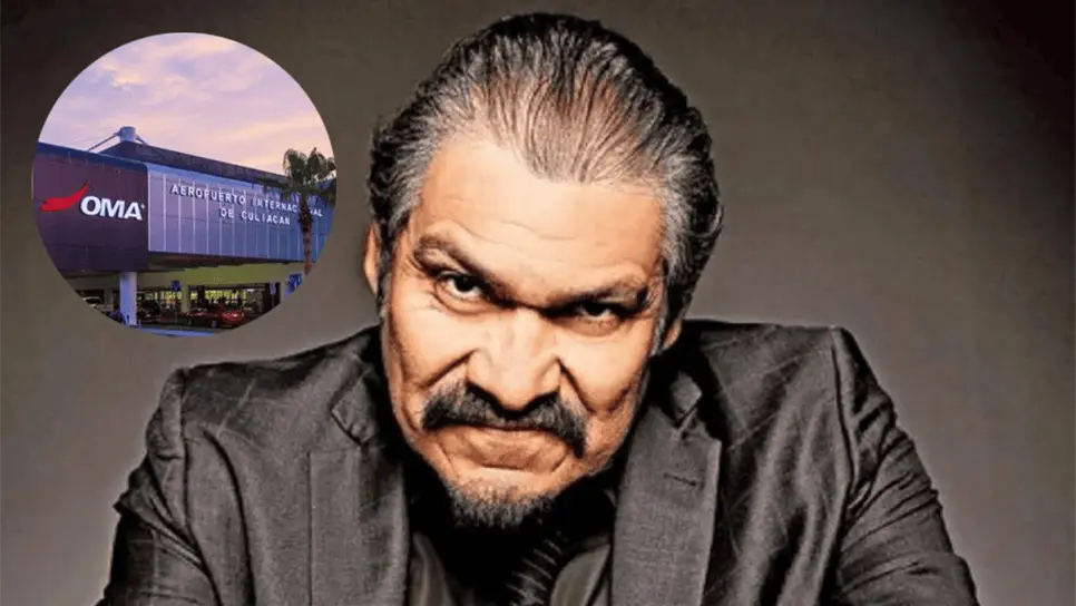 Juan Cosío «El Cochiloco» se quedó varado en el Aeropuerto de Culiacán. FOTO: Luz Noticias