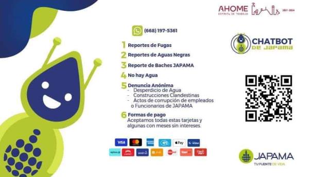 Chatbot de JAPAMA: reporta, denuncia y hasta paga desde tu teléfono