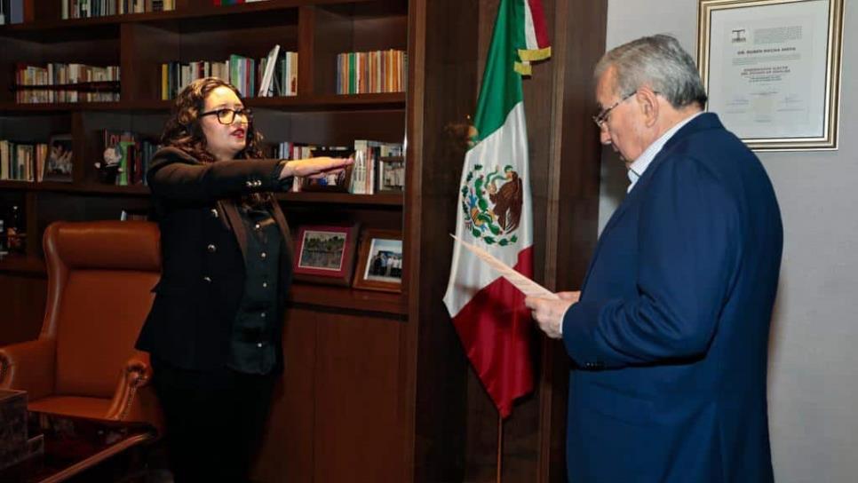 Rocha Moya nombra a Karina Calderón como titular de la Comisión Estatal de Búsqueda de Personas