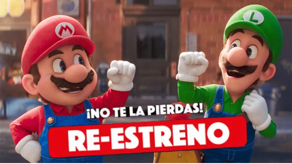Cinemex anunció el reestreno de la película de Super Mario Bros. FOTO: Luz Noticias