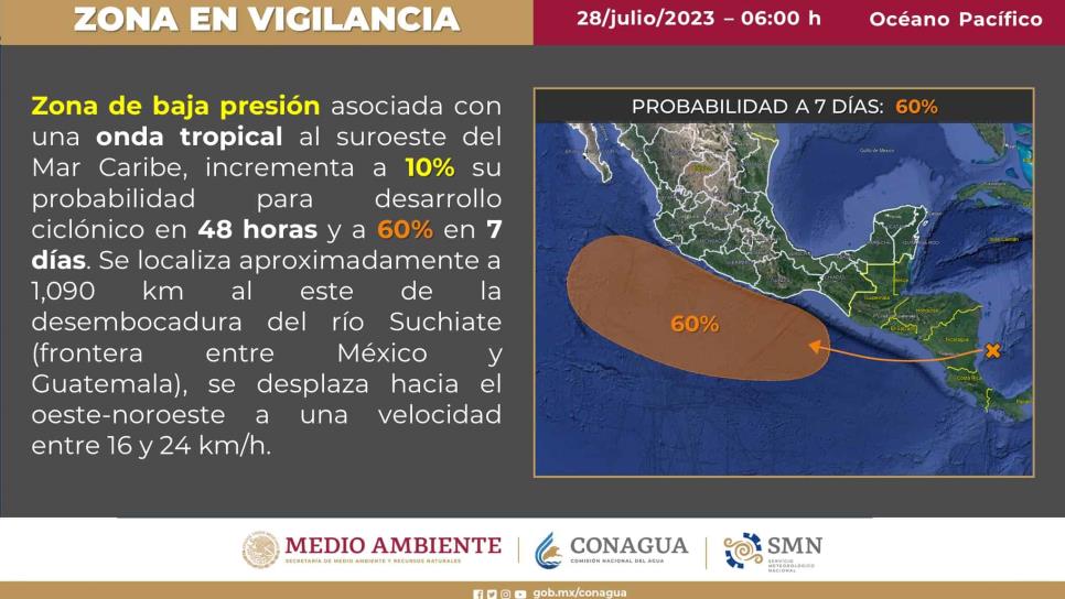 60 % de probabilidad de que se origine otro ciclón tropical en México
