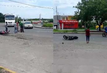 Impacto entre motociclistas deja un herido en Mazatlán