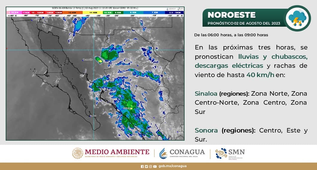 La temporada de lluvias sigue afectando a Sinaloa. FOTO: SMN