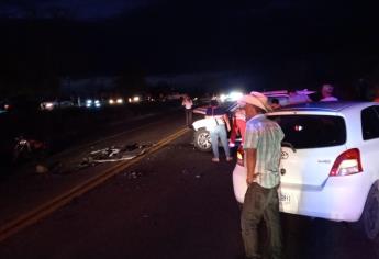 Choque frontal deja un muerto y 4 lesionados en Tetamboca, El Fuerte