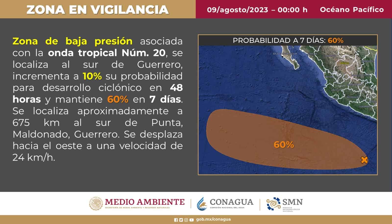 Este sería el sexto ciclón de la temporada. FOTO: SMN