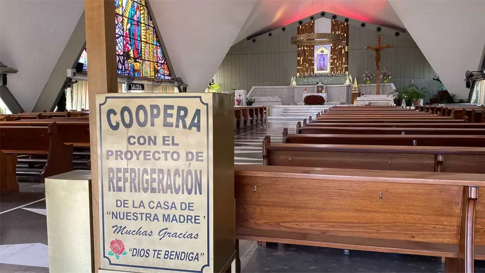 Interior del templo de La Lomita. FOTO: Heidi Fonseca.