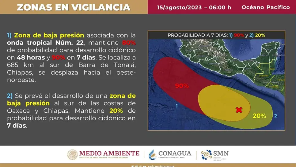 Se esperan lluvias en varios estados del país. FOTO: SMN
