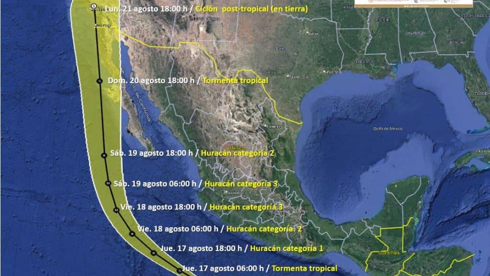 «Hilary» se convertirá en huracán este jueves