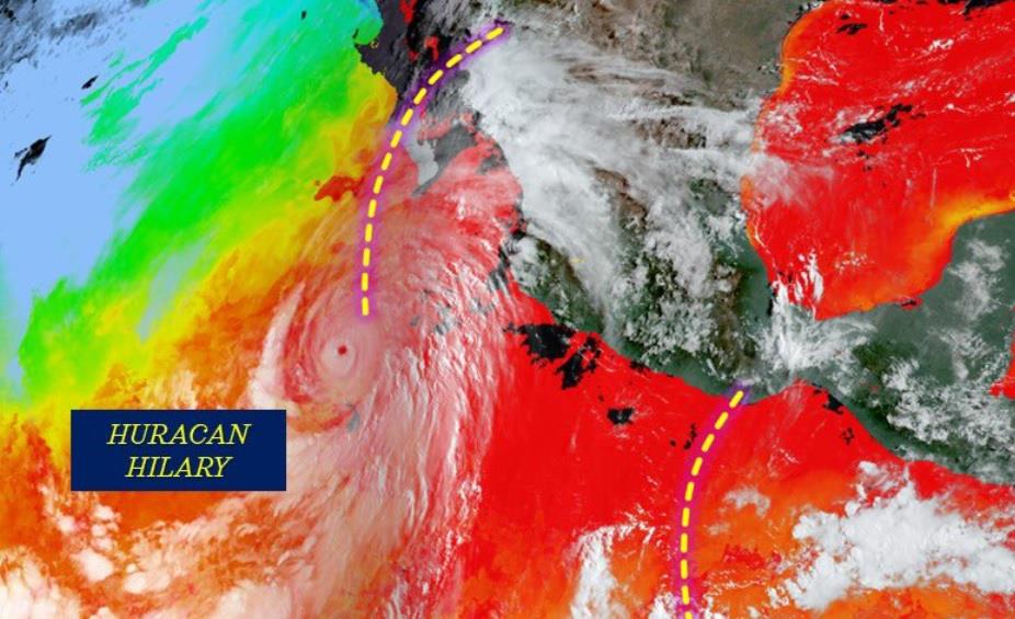 «Hilary» tocará tierra como huracán categoría 2