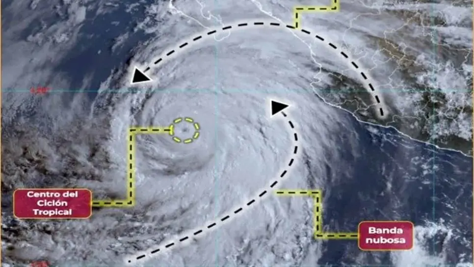Huracán Hilary se acerca a las costas mexicanas. FOTO: Cortesía.