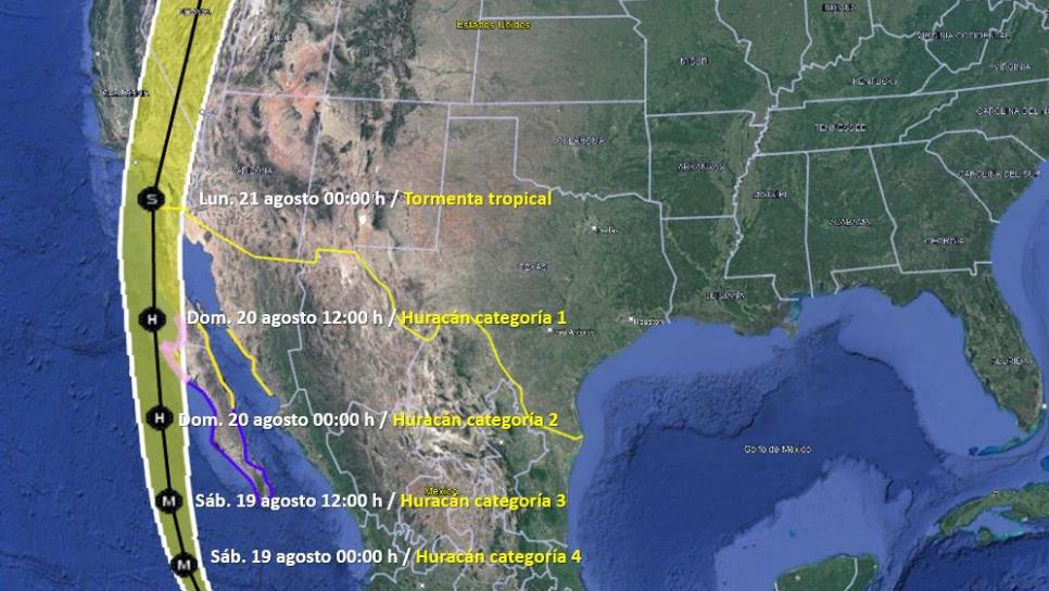 «Hilary» provoca fuertes rachas de lluvia y viento en Ahome