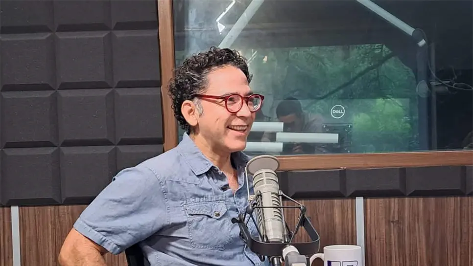 Juan Alfonso Mejía en el estudio de Luz Noticias. FOTO: Eduardo Bórquez