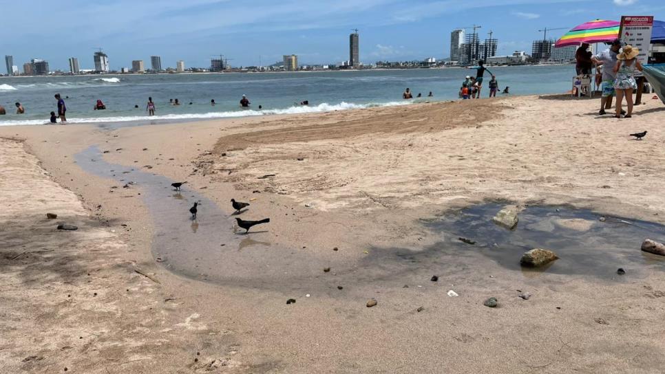 Aguas negras y basura impide recuperación de certificación de Playa Pinitos en Mazatlán