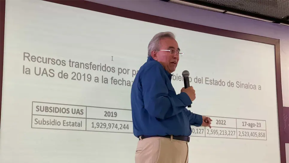 Rocha Moya al Rector de la UAS: «No digas una mentira tan grandota»
