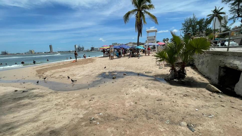 ¡Adiós aguas negras! Con obra de colectores van por rescate de Playa Pinitos en Mazatlán