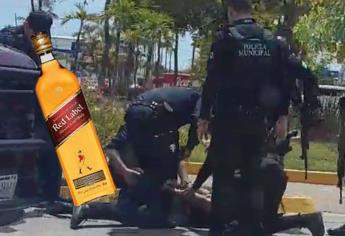 ¡Se cancela la fiesta! Detienen a joven tras persecución en Los Mochis, se había robado dos botellas de whisky en Los Mochis